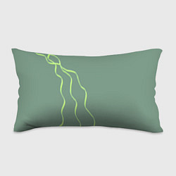 Подушка-антистресс Абстрактные зеленые линии на фоне цвета хаки, цвет: 3D-принт