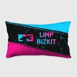Подушка-антистресс Limp Bizkit - neon gradient: надпись и символ, цвет: 3D-принт