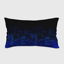 Подушка-антистресс Однотонный черный и темно синий гранжевый градиент, цвет: 3D-принт