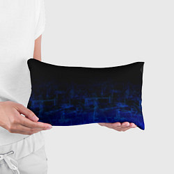 Подушка-антистресс Однотонный черный и темно синий гранжевый градиент, цвет: 3D-принт — фото 2