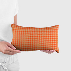 Подушка-антистресс Цветочки на оранжевом фоне, цвет: 3D-принт — фото 2