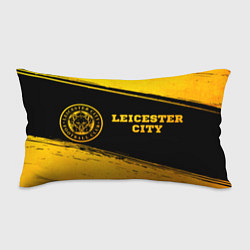 Подушка-антистресс Leicester City - gold gradient: надпись и символ