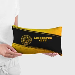 Подушка-антистресс Leicester City - gold gradient: надпись и символ, цвет: 3D-принт — фото 2