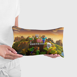 Подушка-антистресс Анатолий Minecraft, цвет: 3D-принт — фото 2