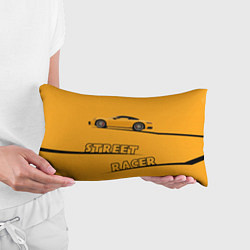 Подушка-антистресс Желтая машинка street racer, цвет: 3D-принт — фото 2