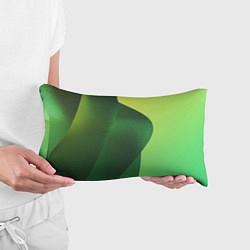 Подушка-антистресс Зелёные абстрактные волны, цвет: 3D-принт — фото 2