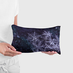 Подушка-антистресс Снежинки макро фото, цвет: 3D-принт — фото 2