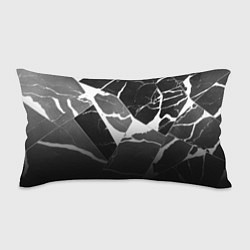 Подушка-антистресс Черно-белый мрамор с трещинами, цвет: 3D-принт