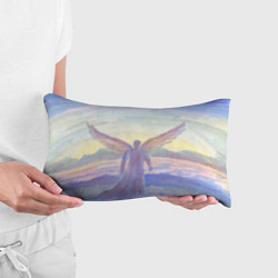 Подушка-антистресс Архангел в облаках акварель, цвет: 3D-принт — фото 2
