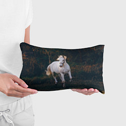 Подушка-антистресс Скачущая белая лошадь, цвет: 3D-принт — фото 2