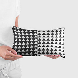 Подушка-антистресс Черно-белые треугольники паттерн, цвет: 3D-принт — фото 2