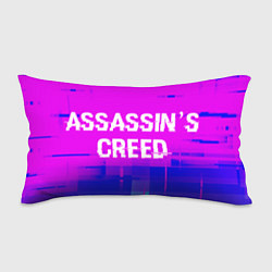 Подушка-антистресс Assassins Creed glitch text effect: надпись и симв, цвет: 3D-принт