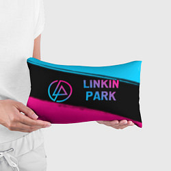 Подушка-антистресс Linkin Park - neon gradient: надпись и символ, цвет: 3D-принт — фото 2