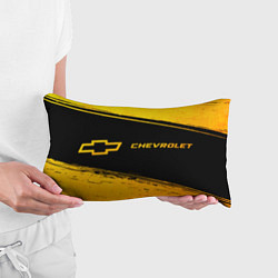 Подушка-антистресс Chevrolet - gold gradient: надпись и символ, цвет: 3D-принт — фото 2