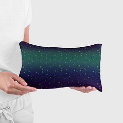 Подушка-антистресс Неоновые зеленые и сиреневые звезды на темно зелен, цвет: 3D-принт — фото 2