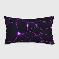 Подушка-антистресс Фиолетовые неоновые трещины, цвет: 3D-принт