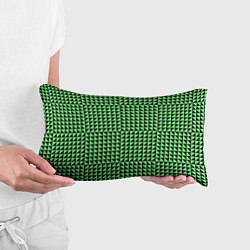 Подушка-антистресс Чёрно-зелёная оптическая иллюзия, цвет: 3D-принт — фото 2