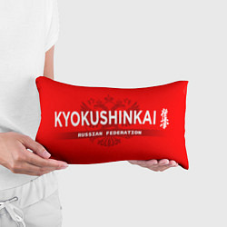 Подушка-антистресс Киокушинкай карате - на красном фоне, цвет: 3D-принт — фото 2
