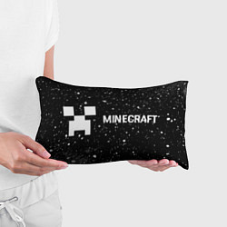 Подушка-антистресс Minecraft glitch на темном фоне: надпись и символ, цвет: 3D-принт — фото 2