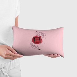 Подушка-антистресс Цветущая сакура с иероглифом cолнце, цвет: 3D-принт — фото 2