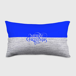 Подушка-антистресс Merry Christmas синий, цвет: 3D-принт