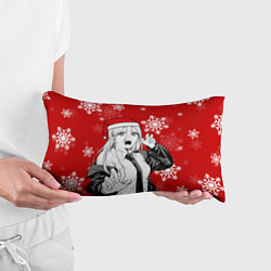 Подушка-антистресс Пауэр в новогодней шапочке, цвет: 3D-принт — фото 2