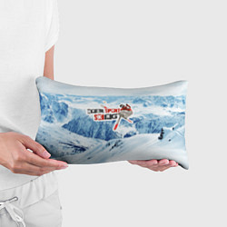 Подушка-антистресс Горные лыжи фристайл, цвет: 3D-принт — фото 2