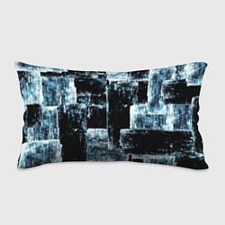 Подушка-антистресс Голубой, чёрный и белый абстракт, цвет: 3D-принт