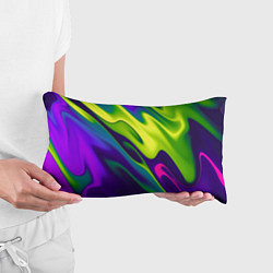 Подушка-антистресс Сине-зелёное и фиолетовое абстрактное слияние, цвет: 3D-принт — фото 2