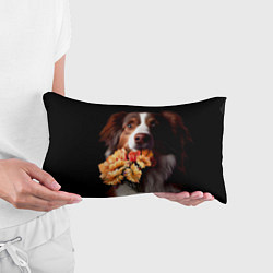 Подушка-антистресс Пёс держит букет цветов, цвет: 3D-принт — фото 2