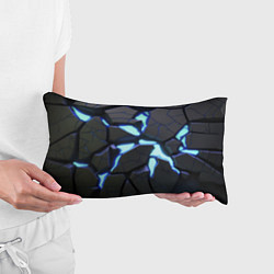 Подушка-антистресс Голубая светящаяся неоновая лава, цвет: 3D-принт — фото 2