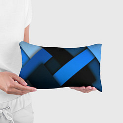Подушка-антистресс Геометрия синие полосы, цвет: 3D-принт — фото 2