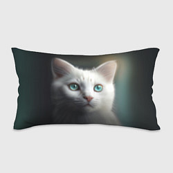 Подушка-антистресс Милый белый кот с голубыми глазами