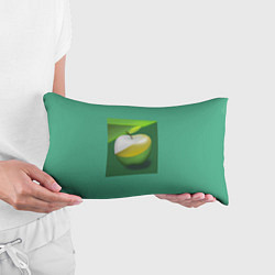 Подушка-антистресс Зеленое яблоко на мятном фоне, цвет: 3D-принт — фото 2