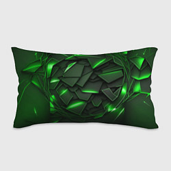 Подушка-антистресс Зеленые объемные осколки, цвет: 3D-принт