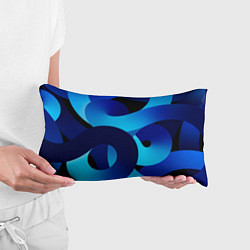 Подушка-антистресс Синие линии в виде узоров, цвет: 3D-принт — фото 2