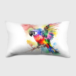 Подушка-антистресс Разноцветный акварельный попугай