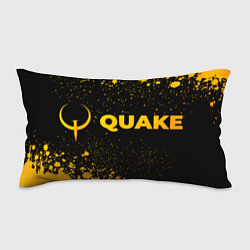 Подушка-антистресс Quake - gold gradient: надпись и символ, цвет: 3D-принт