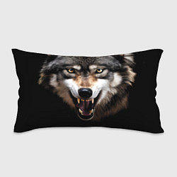 Подушка-антистресс Агрессивный рычащий волк, цвет: 3D-принт