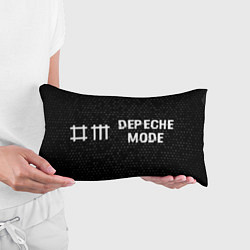Подушка-антистресс Depeche Mode glitch на темном фоне: надпись и симв, цвет: 3D-принт — фото 2
