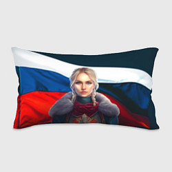 Подушка-антистресс Славянская девушка - флаг России
