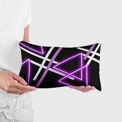Подушка-антистресс Фиолетовые полоски с неоном, цвет: 3D-принт — фото 2