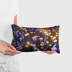 Подушка-антистресс Фиолетовые и светящиеся кубы, цвет: 3D-принт — фото 2
