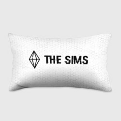 Подушка-антистресс The Sims glitch на светлом фоне: надпись и символ, цвет: 3D-принт