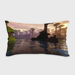 Подушка-антистресс Minecraft - река в лесу