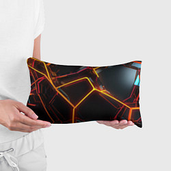 Подушка-антистресс Неон на черном фоне, цвет: 3D-принт — фото 2