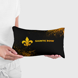 Подушка-антистресс Saints Row - gold gradient: надпись и символ, цвет: 3D-принт — фото 2