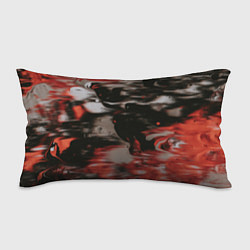 Подушка-антистресс Чёрные и красные волны, цвет: 3D-принт