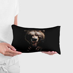Подушка-антистресс Бурый агрессивный медведь, цвет: 3D-принт — фото 2