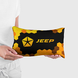 Подушка-антистресс Jeep - gold gradient: надпись и символ, цвет: 3D-принт — фото 2